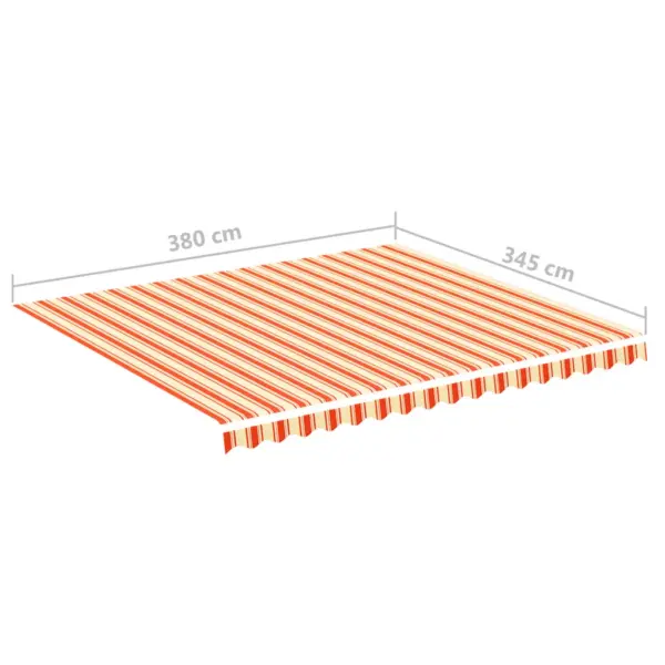 Varikatuse asenduskangas terrassile, kollane ja oranž, 4 x 3,5 m raamile – 6