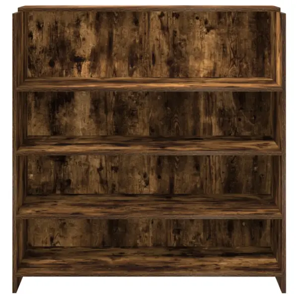 Vastuvõtulaud riiulitega, suitsutatud tamme viimistlus, tehispuit, 100 x 50 x 103,5 cm – 5