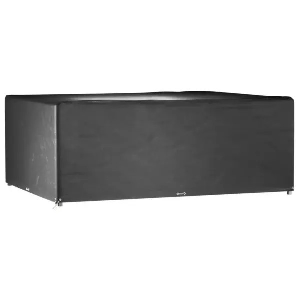 Vee- ja UV-kindlad aiamööblikatted, 2 tk, must PE, 16 aasaga, 278 x 204 x 105 cm – 2