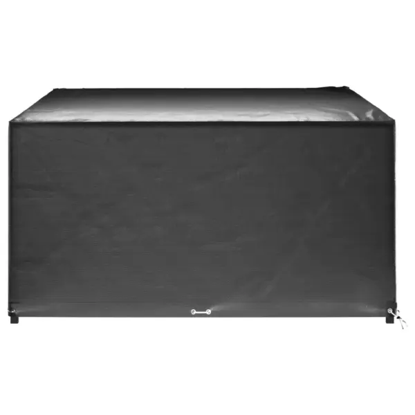 Vee- ja UV-kindlad aiamööblikatted, 2 tk, must PE, 16 aasaga, 278 x 204 x 105 cm – 4