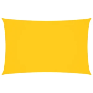 Veekindel UV-kaitsega päikesepuri, kollane oxford-kangas, ristkülik 2 x 4,5 m roostevabast terasest kinnitusvahenditega