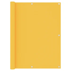 Veekindel rõdusirm privaatsuseks, kollane PU-kattega oxford-kangas, 120 x 300 cm