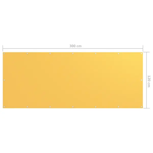 Veekindel rõdusirm privaatsuseks, kollane PU-kattega oxford-kangas, 120 x 300 cm – 5