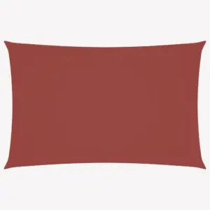 Veekindel ristkülikukujuline päikesepuri terrakota, oxford-kangas, 2,5 x 5 m