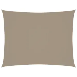 Veekindel ristkülikukujuline päikesepuri UV-kaitsega, pruunikashall, 3,5 x 4,5 m, PU-kattega oxford-kangas