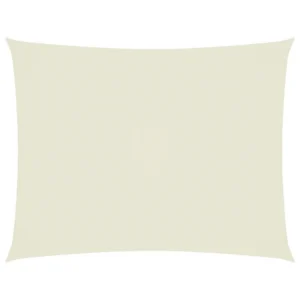 Veekindel ristkülikukujuline oxford-kangast päikesepuri, 4 x 5 m, kreemjasvalge