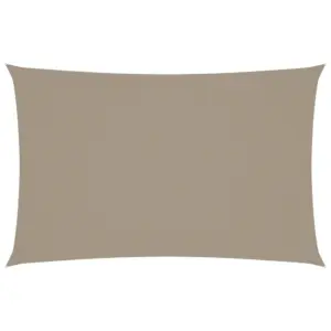 Veekindel oxford-kangast päikesepuri UV-kaitsega, ristkülik, 4 x 7 m, pruunikashall