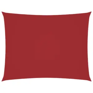 Veekindel ristkülikukujuline päikesepuri UV-kaitsega, punane, PU-kattega oxford-kangas, 3 x 4 m