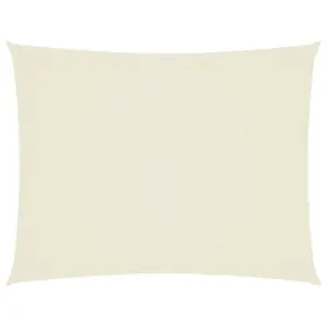 Veekindel ristkülikukujuline päikesepuri oxford-kangast, kreemjasvalge, 2 x 3 m