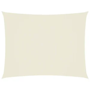 Veekindel ristkülikukujuline oxford-kangast päikesepuri, 2 x 3,5 m, kreemjasvalge