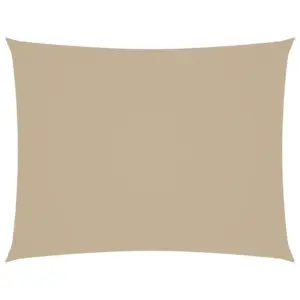 Veekindel UV-kaitsega päikesepuri oxford-kangast, ristkülik, 2,5 x 4 m, beež