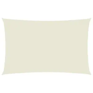 Veekindel ristkülikukujuline päikesepuri, kreemjasvalge, PU-kattega oxford-kangas, 4 x 7 m