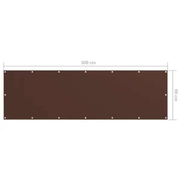 Veekindel rõdusirm UV-kaitsega, pruun, 90 x 300 cm, PU-kattega oxford-kangas – 5