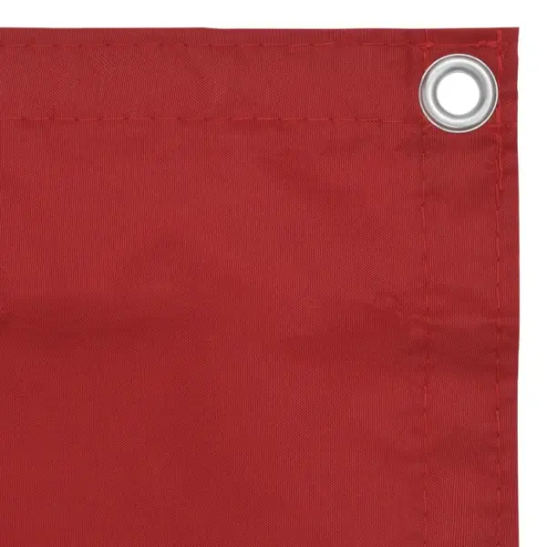 Veekindel rõdusirm privaatsuse tagamiseks, punane, 75 x 600 cm, PU-kattega oxford-kangas – 3