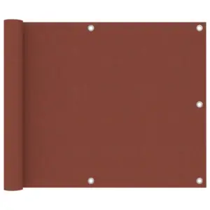 Veekindel rõdusirm UV-kaitsega, terrakota, 75 x 500 cm, oxford-kangas