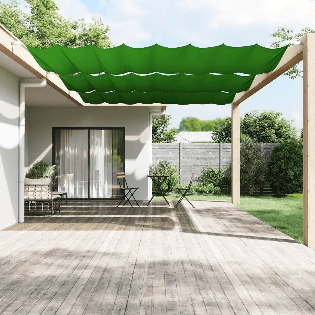 Veekindel rõdu- ja terrassivarikatus, heleroheline Oxford-kangas, 250 x 360 cm
