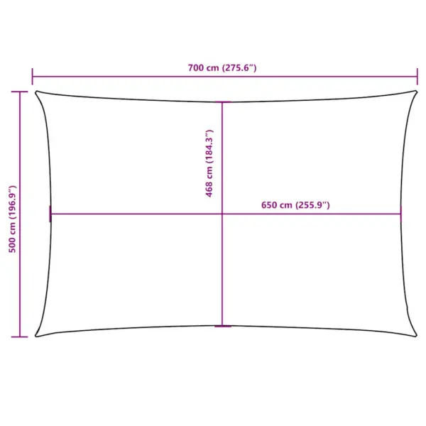 Veekindel UV-kaitsega päikesepuri, ristkülik 5 x 7 m, oranž, PU-kattega oxford-kangas – 10