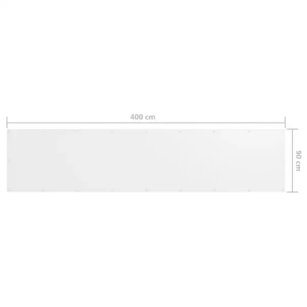 Veekindel rõdusirm UV-kaitsega, valge, 90 x 400 cm, PU-kattega oxford-kangas – 5