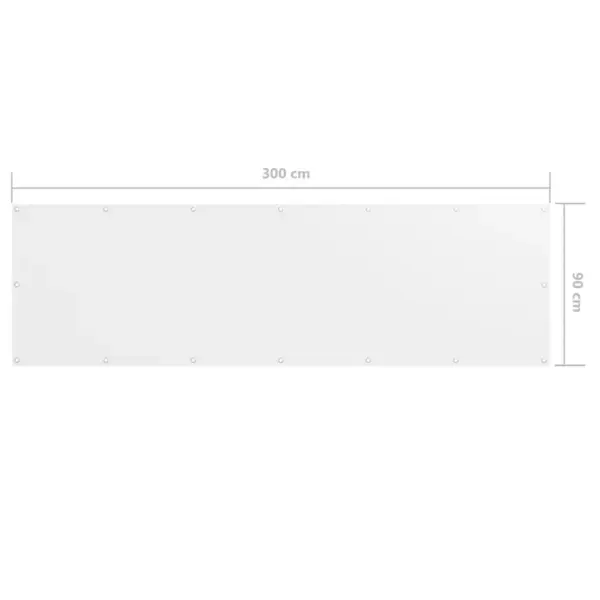 Veekindel rõdusirm UV-kaitsega, valge oxford-kangas, 90 x 300 cm – 5