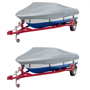 Veekindlad hallid paadikatted kandekotiga, 2 tk, 488–564 x 239 cm