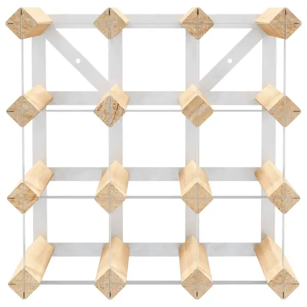 Veiniriiul 12 pudelile, männipuit ja tsingitud teras, 32,5 x 22,5 x 32,5 cm – 5