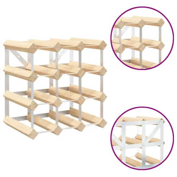Veiniriiul 12 pudelile, männipuit ja tsingitud teras, 32,5 x 22,5 x 32,5 cm – 8
