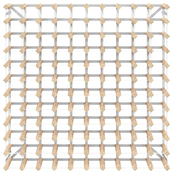 Veiniriiul 120 pudelile männipuidust ja tsingitud terasest, 110 x 22,5 x 110 cm, beež – 5