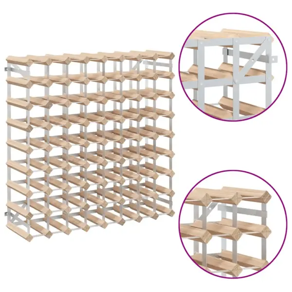 Veiniriiul 72 pudelile, männipuit ja tsingitud teras, 80 x 22,5 x 80 cm – 8