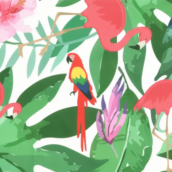 Vetthülgav euroaluse istmepadi linnu- ja lillemustriga, 60 x 60 x 8 cm, mitmevärviline oxford-kangas – 6