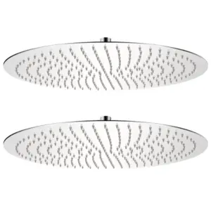 Ümmargune vihmadušipea komplekt, 2 tk, roostevaba teras, Ø 50 cm