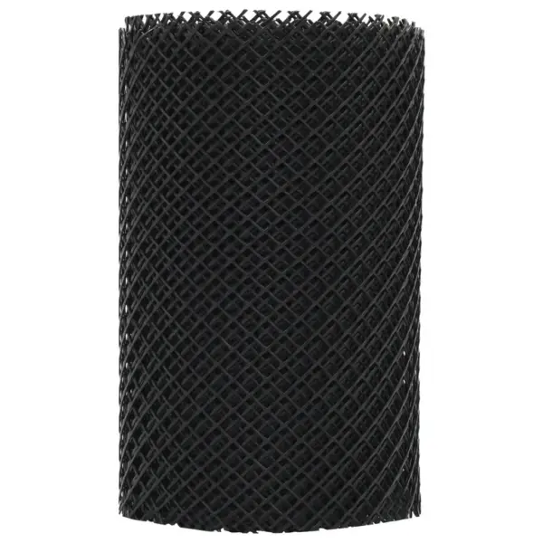 Vihmaveerennide kaitsevõrk klambritega, 4-osaline komplekt, must HDPE, 600 x 18 cm – 6