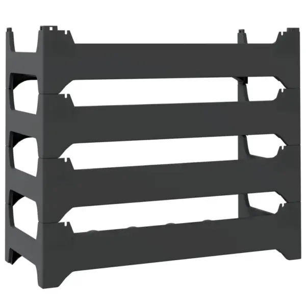 Virnastatav modulaarne veiniriiul 24 pudelile, antratsiithall PP, 60 x 26 x 52 cm – 5