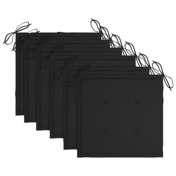 Virnastatavad tiigipuust aiatoolid musta istmepadjaga, 6 tk – 7