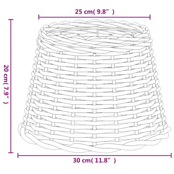 Vitstest lambivari E27 lampidele, pruun, Ø30 x 20 cm – 6