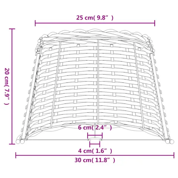 Vitstest lambivari E27 lampidele, pruun, Ø30 x 20 cm – 7