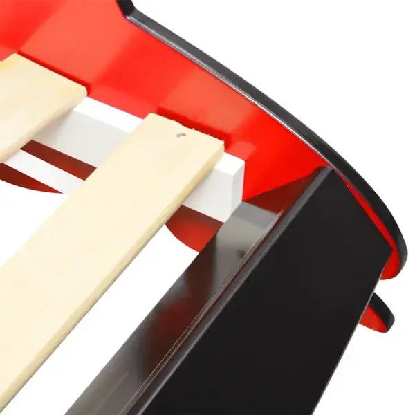 Võidusõiduauto kujuline lastevoodi, punane, 90 x 200 cm madratsile – 5