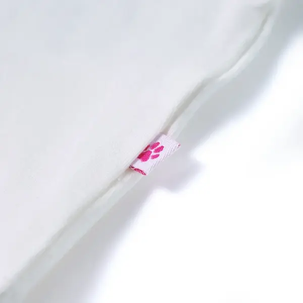 Volangidega laste T-särk sädelevate detailidega, ekrüü, suurus 140 – 6