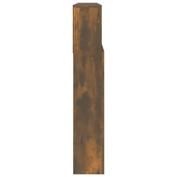 Voodipeatsi kapp hoiuruumiga, suitsutatud tamm, tehispuit, 220 x 19 x 103,5 cm – 4