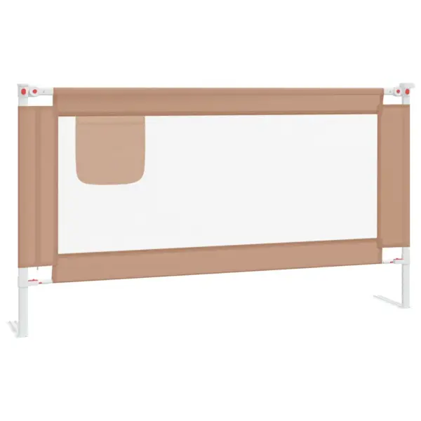 Voodipiire väikelapse voodile, pruunikashall, reguleeritav kõrgus 70–95 cm, 150 x 25 cm, kangas – 2