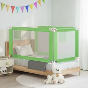 Reguleeritava kõrgusega voodipiire väikelapse voodile, roheline, 150 x 25 cm