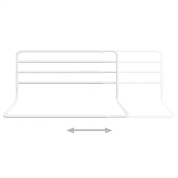 Reguleeritav voodipiire väikelapse voodile, valge rauast, laius 76–137 cm – 6