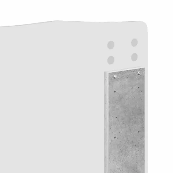 Voodiraam 6 sahtliga ja peatsiga, betoonhall tehispuit, 150 x 200 cm – 12