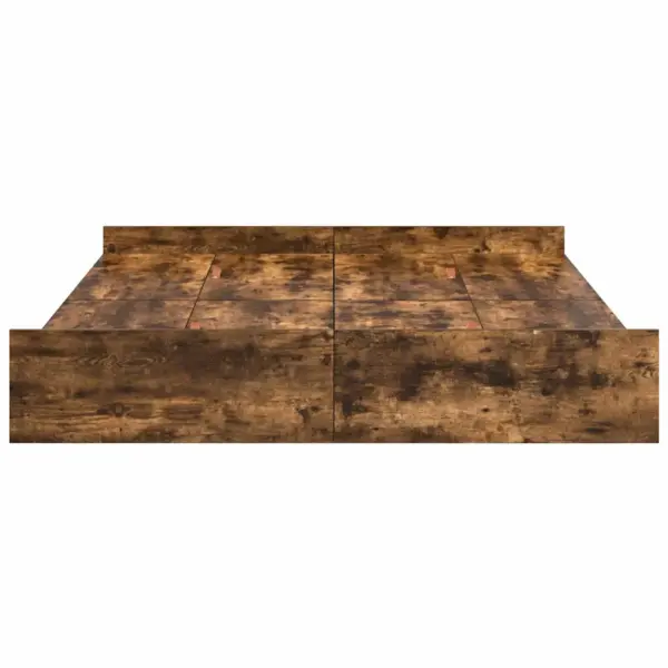 Kaheinimese voodiraam hoiukastidega, suitsetatud tamm, 140 x 200 cm, tehispuit – 6