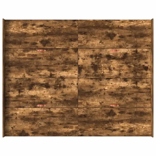 Kaheinimese voodiraam hoiukastidega, suitsetatud tamm, 140 x 200 cm, tehispuit – 8