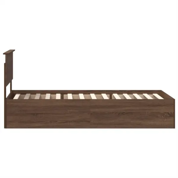 Voodiraam peatsiga, pruun tamme toon, 120 x 200 cm, tehispuit – 8