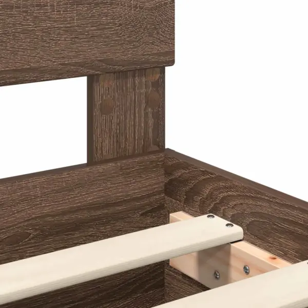 Voodiraam peatsiga, pruun tamme toon, 120 x 200 cm, tehispuit – 10