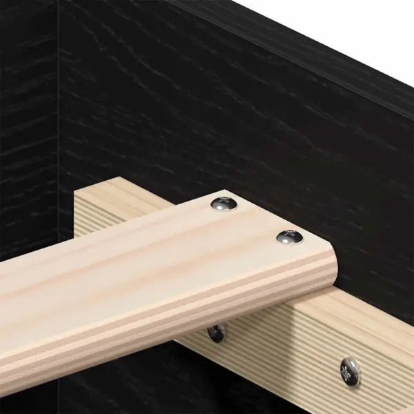 Lai üheinimese voodiraam sahtliga, must tamm, 100 x 200 cm, tehispuit – 8