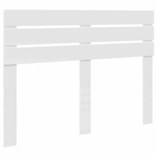 Valge tehispuidust voodiraam sahtlite ja peatsiga, 150 x 200 cm - 7