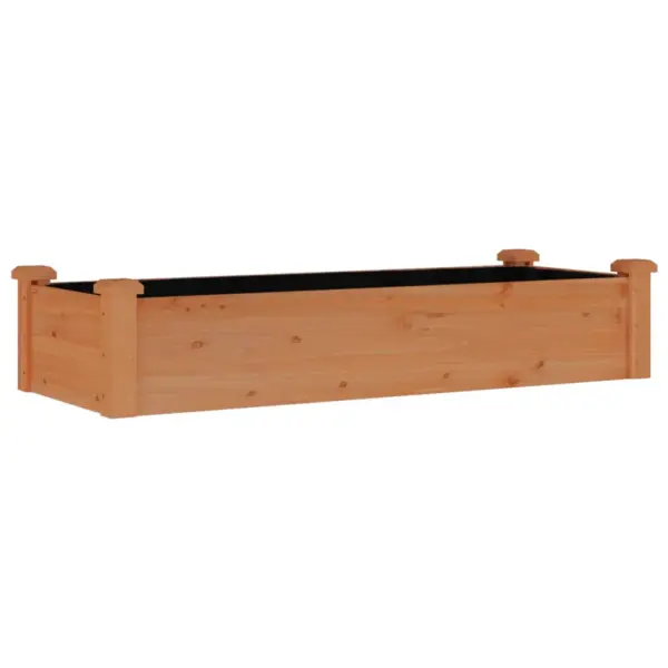 Voodriga kõrgendatud aia taimekast nulupuust, pruun, 120 x 45 x 25 cm – 2