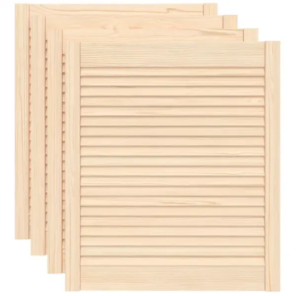 Võrega kapiuksed, 4 tk, töötlemata männipuit, 69 x 59,4 cm – 2